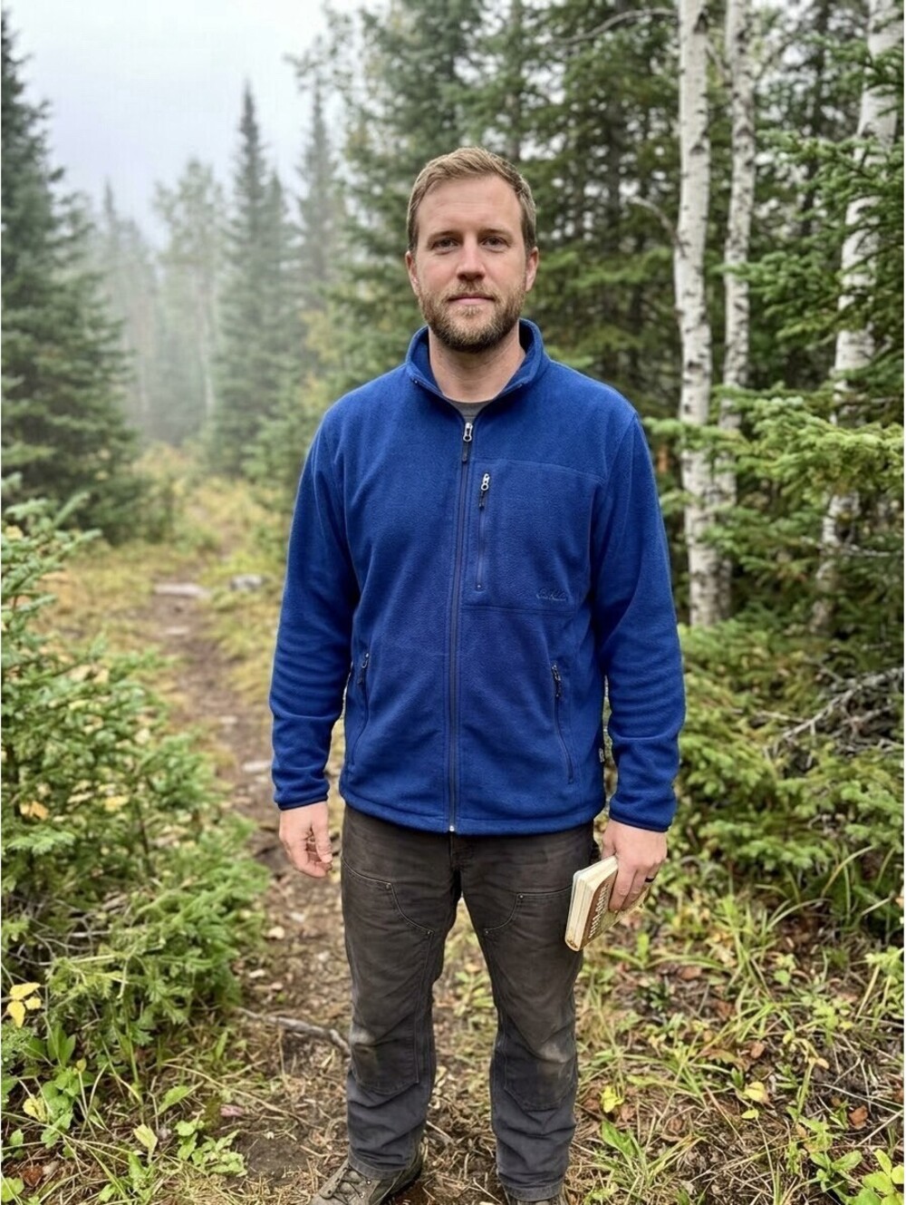 Cabela's Men's Full-Zip Fleece Jacket Size XL Blue 3-Pocket Outerwear